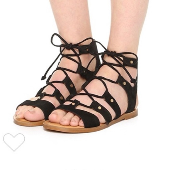 Dolce Vita Shoes - Dolce Vita Black Gladiator Lace Up Sandals